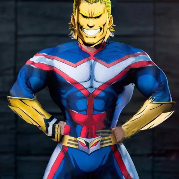 ALL MIGHT COSTUME COSPLAY (SPANDEX SUIT) (MENS XL) - ONLY ONE LEFT - Picture 1 of 7